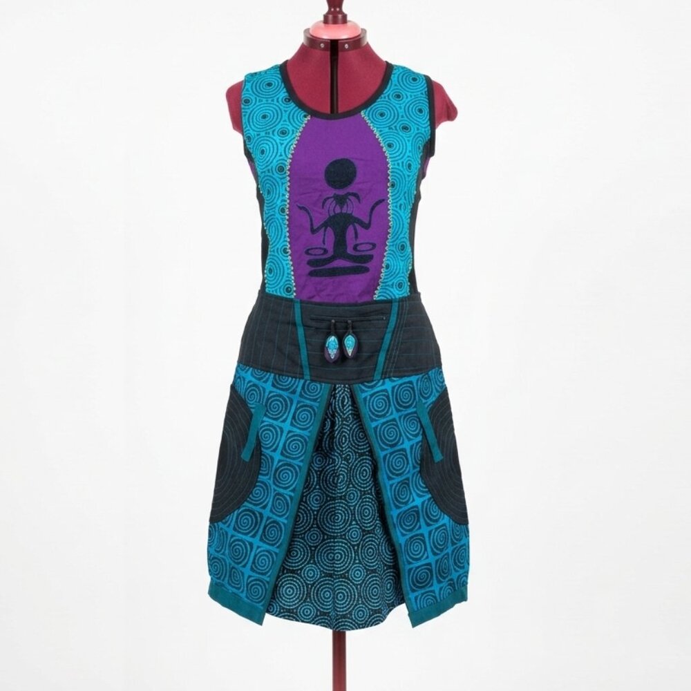 EXO - Colorful Matching Top & Skirt Set – XL | 100% Cotton | Made in Nepal